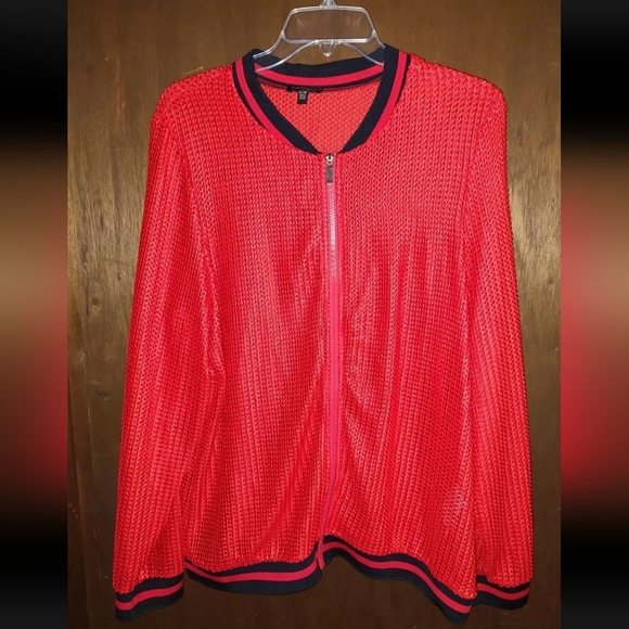 Conrad C Mesh Zip Up Red Jacket, XL Pre-owned Black trim - Picture 1 of 10